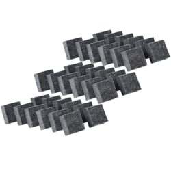 Charles Leonard Multi-Purpose Mini Dry-Erase & Chalkboard Erasers, 2", Black, 12 Per Pack, Set Of 3 Packs