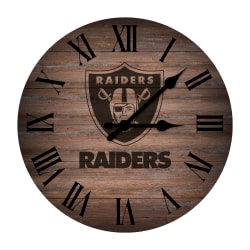 Imperial NFL Rustic Wall Clock, 16", Las Vegas Raiders