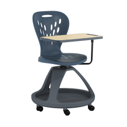 Flash Furniture Mobile Desk Chair, Dark Gray
