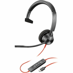Poly Blackwire 3310 Monaural USB-C Headset + USBC/A Adapter - Mono - USB Type C, Mini-phone (3.5mm) - 8X215AA