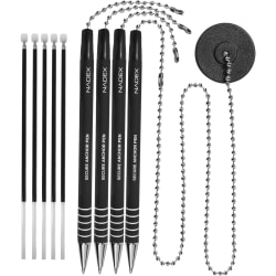 Nadex Coins NCS8-1177 4-Pack Secure Counter Ballpoint Pens (Black) - Black - 4 / Pack