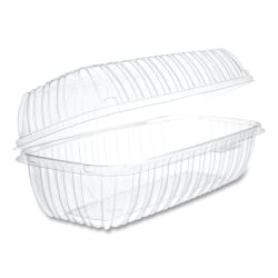 Dart® Showtime® Hinged Hoagie Containers, 29.9 Oz, Clear, Bag Of 100 Containers, Carton Of 2 Bags