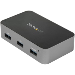 StarTech.com 4 Port USB C Hub with Power Adapter, USB 3.1/3.2 Gen 2 (10Gbps), 4x USB Type A, Self Powered, Fast Charge Port, Mountable - 4-Port USB-C hub SuperSpeed 10Gbps USB 3.2/3.1 Gen 2