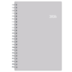 2026 Blue Sky Weekly/Monthly Planner, 5" x 8", Passages/Solid Gray, January To December, 152868
