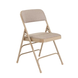 National Public Seating 2300 Series Fabric-Upholstered Triple-Brace Folding Chairs, Café Beige, Pack Of 52 Chairs