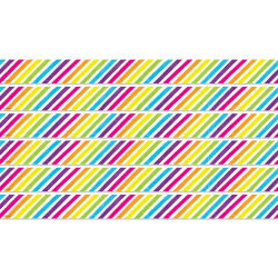 Teacher Created Resources Straight Border Trim, Brights 4Ever Stripes, 35' Per Pack, Set Of 6 Packs