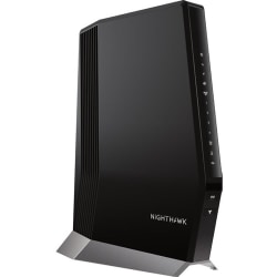 Netgear Nighthawk CAX80 Wi-Fi 6 IEEE 802.11ax Ethernet, Cable Wireless Router - Dual Band - 2.40 GHz ISM Band - 5 GHz UNII Band - 750 MB/s Wireless Speed - 4 x Network Port - 1 x Broadband Port - USB - 2.5 Gigabit Ethernet - VPN Supported - Desktop