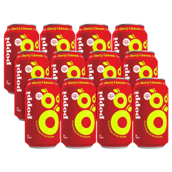 Poppi Cherry Limeade, 12 Oz, Pack Of 12 Cans