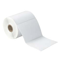 Partners Brand Desktop Direct Thermal Transfer Labels, THD112, Square, 4" x 4", White, Pack Of 12 Rolls