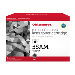 Office Depot Brand® Remanufactured Black MICR Toner Cartridge Replacement For HP 58A, OD58AM