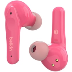 Belkin SOUNDFORM Nano Wireless Earbuds for Kids  - True Wireless - Bluetooth - 32.8 ft - Earbud - Binaural - In-ear - Pink