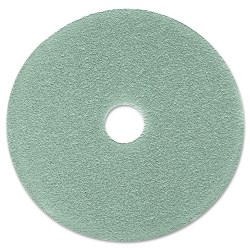 3M™ Aqua Burnish Ultra High-Speed Floor Burnishing Pads 3100, 19" Diameter, Aqua, 5/Carton