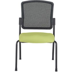 WorkPro® Spectrum Series Mesh/Vinyl Stacking Guest Chair with Antimicrobial Protection, Armless, Lime, Set Of 2 Chairs, BIFMA Compliant
