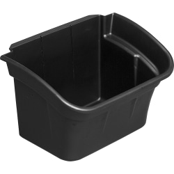 Rubbermaid Commercial Utility Cart 4-gallon Bin, 12.1"L x 17"W x 12.5"H, Plastic, Black
