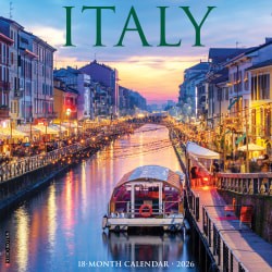 2026 Willow Creek Press Scenic Monthly Wall Calendar, 12" x 12", Italy, January To December, 51603