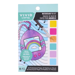 Vivid by Brea Reese Mini Watercolor Dot Pad Kit, Rainbow Computer, 3-1/4" x 5-3/4", Total Qty 1
