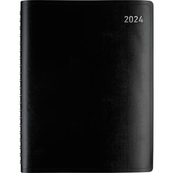 2024 Office Depot® Brand Weekly/Monthly Planner, 8" x 11", Black, January to December 2024 , OD710800