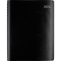 2024 Office Depot® Brand Weekly/Monthly Planner, 8" x 11", Black, January to December 2024 , OD710800