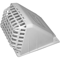 Deflecto® Replacement Wide-Mouth Vent Hood With Detachable Bird Guard, White, VENHR4W