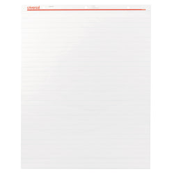 Universal® Faint Rule Easel Pads, 34" x 27", 100% Recycled, White, 50 Sheets Per Pad, Pack Of 2 Pads