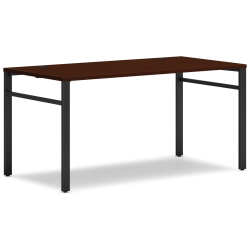 HON® Mod Table Desk With U-Legs, 60"W, Traditional Mahogany/Black