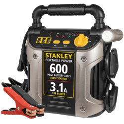 STANLEY® J309 600-Amp-Peak 12-Volt Rechargeable Jump Starter and Power Station