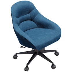 Vari Mid-Back Upholstered Conference Chair, Azure Blue