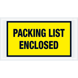Tape Logic® Preprinted Packing List Envelopes, Packing List Enclosed, 5 1/2" x 10", Yellow, Case Of 1,000