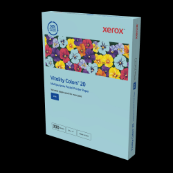 Xerox® Vitality Colors®20 Multipurpose Pastel Printer Paper, 1 Ream, 300 Sheets Per Ream, Blue, Letter, Size, 20 lb., 30% Recycled