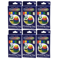 Creativity Street Modeling Clay, Extruded, 0.17 Lb, Assorted Colors, 6 Sticks Per Pack, Set Of 6 Packs