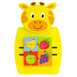 Learning Advantage Activity Wall Panel, Toddler Activity Center, 14.25"L x 21.75"H x 1.25"D, Giraffe