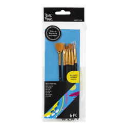 Brea Reese 6-Piece Variety Paintbrush Set, Black