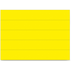 MasterVision 6" Magnetic Dry Erase Strips - 6" Length x 0.88" Width - Writable Surface, Precut, Dry Erase Surface - 25 / Bag - Yellow