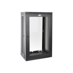 Tripp Lite 21U Wall Mount Rack Enclosure Server Cabinet w/Acrylic Door - For LAN Switch, Patch Panel - 21U Rack Height x 19" Rack Width x 16.50" Rack Depth - Wall Mountable - Black Powder Coat - Steel, Acrylic