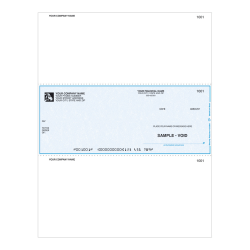 Laser Multipurpose Voucher Checks For Sage Peachtree®, 8 1/2" x 11", Box Of 250, MP40, Middle Voucher