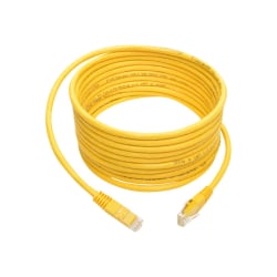 Tripp Lite 15ft Cat6 Gigabit Molded Patch Cable RJ45 MM 550MHz 24AWG Yellow - 128 MB/s - 15 ft - Yellow