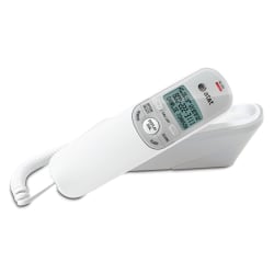 AT&T® TR1909 Corded Trimline Phone With Call Waiting/Caller ID, White