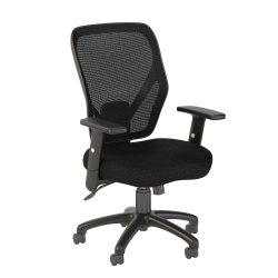 Bush Business Furniture Accord Ergonomic Mesh Back Office Chair, Black Fabric, Standard Delivery