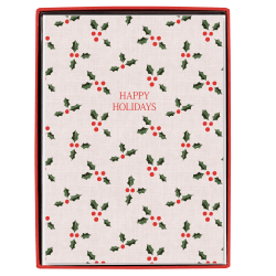 Graphique Holiday Cards With Envelopes, 5" x 7", Red Foil, Total Qty 15