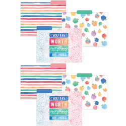 Teacher Created Resources File Folders, Letter Size, Watercolor, 12 Per Pack, Set Of 2 Packs