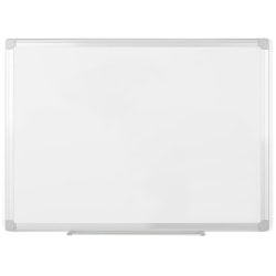 MasterVision® EasyClean Melamine Dry-Erase Whiteboard, 18" x 24", Aluminum Frame With Silver Finish