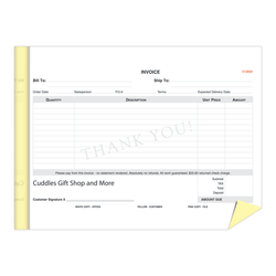 Custom Carbonless Business Forms, Create Your Own, Booklet, One Color Ink, 8 1/2" x 5 1/2", 2-Part, Box Of 5 booklets, 50 forms Per Book