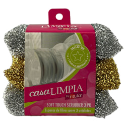 Casa Limpia Soft Fiber Sponges, 3" x 4-1/2", Set Of 3 Sponges