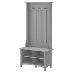 Bush Furniture Salinas Hall Tree With Storage Bench, Cape Cod Gray, Standard Delivery