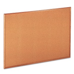 Universal® 43604 Bulletin Board, 36" x 48", Wood Frame With Oak Finish