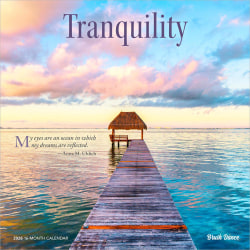 2026 Brush Dance Tranquility Monthly Plastic-Free Square Wall Calendar, 12" x 12", Inspiration, January to December 2026, 9798330705962