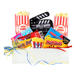 Napa Sonoma Pupcorn and Movie Night Buddies Gift Basket for Dogs and Owners - 12 items