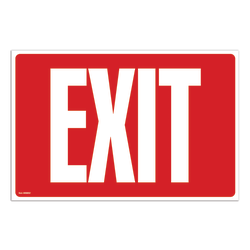 Cosco® Exit Sign With Glow-in-the-Dark Text, 8" x 12", Red
