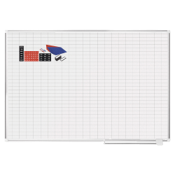 MasterVision 2" Grid Magnetic Gold Ultra Board Kit,White/Gold