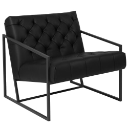 Flash Furniture HERCULES Madison Series LeatherSoft Tufted Lounge Chairs, Black